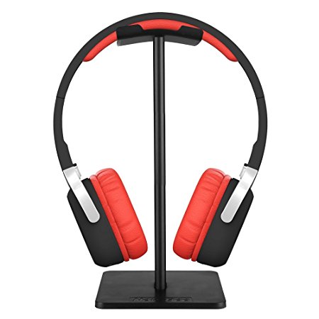 niceEshop(TM) Earphone/Headset/Headphone Stand, Universal Aluminum Headphone Holder Headset Showing Display Stand Headphone Hanger, Black