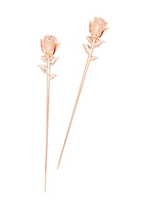 Loungefly Beauty and the Beast rose Gold Rose Hair Sticks