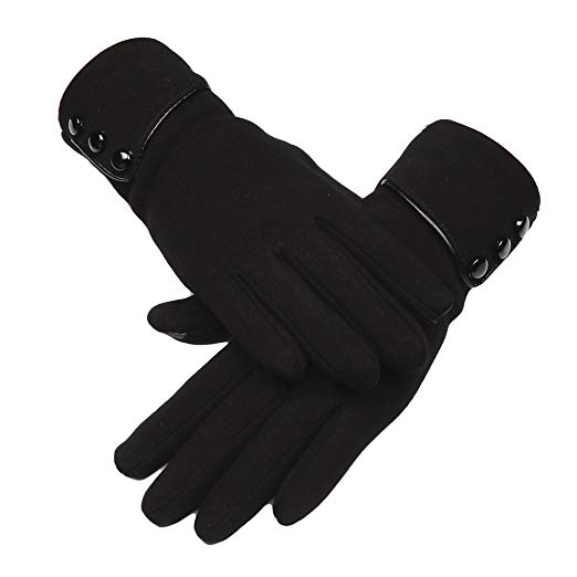 Fani Womens Gloves Winter Thick Warm Lined Windproof Touch Screen Gloves