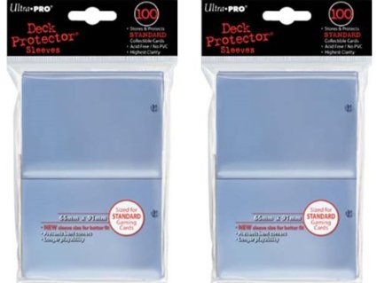 200 Ultra-Pro Clear Deck Protector Sleeves 2-Packs - Standard Magic the Gathering Size