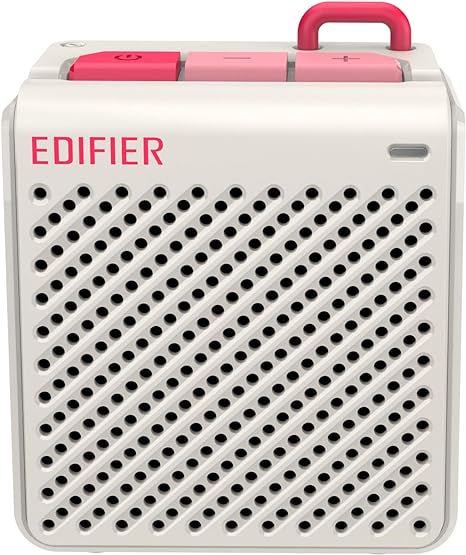 Edifier MP85 Bluetooth Portable Speaker,Mini Outdoor Wireless Speaker,8 Hours Playtime,Bluetooth V5.3,Lightweight and Cute,Compact and Loud Speaker for Hiking Camping Travel-White