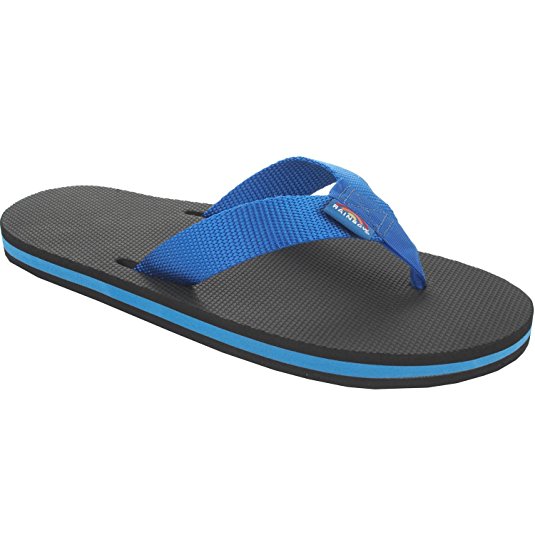 Rainbow Sandals Men's Single Layer Arched Classic Rainbow Sandals, Color: Blue/Black, Size: X-Large (11-12)