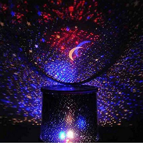 HuaYang Chic Design Star Sky LED Night Light Projector Lamp Decoration Best GiftRandom Color