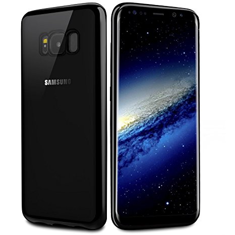 Galaxy S8 Bumper Case, innislink TPU Ultra Thin Anti-scratches Shock Resistant Galaxy S8 Bumper Case Soft Gel Crystal Clear Protective Case Cover For Samsung Galaxy S8 Cover Case - Jet black