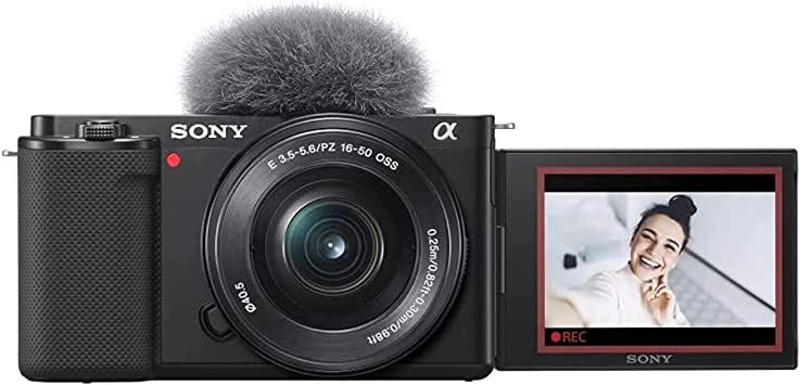 Sony Alpha ZV-E10L | APS-C Mirrorless interchangable-lens vlog camera with 16-50 mm f/3.5-5.6 Power Zoom kit Lens (Vari-Angle Screen for vlogging, 4K Video, Real-time Eye Autofocus)