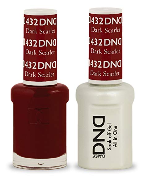 DND Soak Off Gel Polish Dual Matching Color Set 432, Dark Scarlet