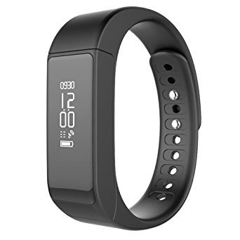 Fitness Tracker Wireless Smart Bracelet Activity Tracker Fitness Health Smartwatch Wristband Bluetooth Pedometer with Sleep Monitor Step Tracker Calorie Counter V (Black) …