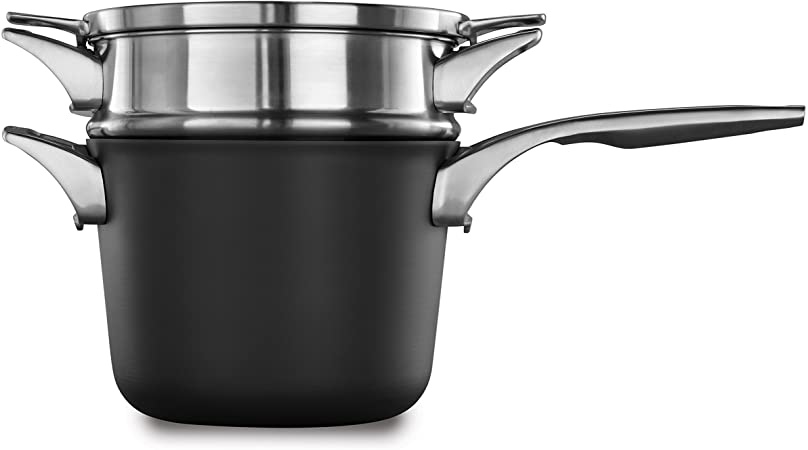 Calphalon Premier Space Saving Nonstick 4.5qt Sauce Pan with Double Boiler