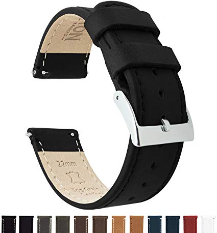 Barton Quick Release - Top Grain Leather Watch Band Strap - Choice of Width - 16mm, 18mm, 20mm, 22mm or 24mm
