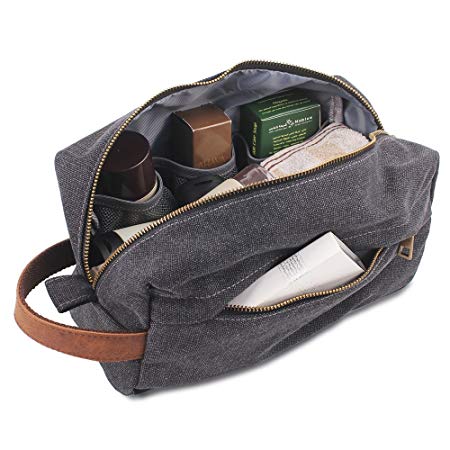 Canvas Shaving Dopp Kits Bag, Waterproof Travel Toiletry Kits Bathroom Shower Bags