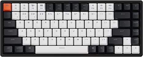 Keychron K2 75% Layout 84 Keys Hot-swappable Bluetooth Wireless/USB Wired Mechanical Keyboard with Gateron G Pro Blue Switch/Double-Shot Keycaps/RGB Backlight/Aluminum Frame for Mac Windows Version 2