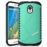 COVRWARE Moto G 3rd Gen Case  Shield Series  Dual Layer Armor Case  Include HD Invisible Film  for Motorola Moto G 3rd Gen 2015  Will Not Fit Moto G 2nd 2014  - Turquoise