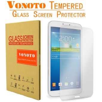 VONOTO Samsung Galaxy Tab 3 8.0 [Tempered Glass Screen Protector] 0.3mm 9H Thickness Tempered Glass Screen Protector for Samsung Galaxy Tab 3 8.0 T311 T310 Tablet (VONOTO Warranty,Fast Shippment,and Fulfilled by Amazon) (Samsung Galaxy Tab 3 8.0)