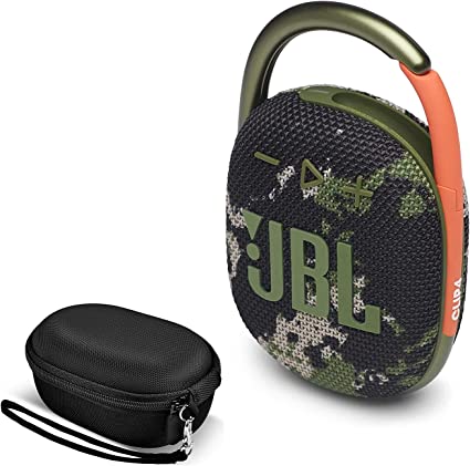 JBL Clip 4 Portable Waterproof Wireless Bluetooth Speaker Bundle with Premium Carry Case (Camo)