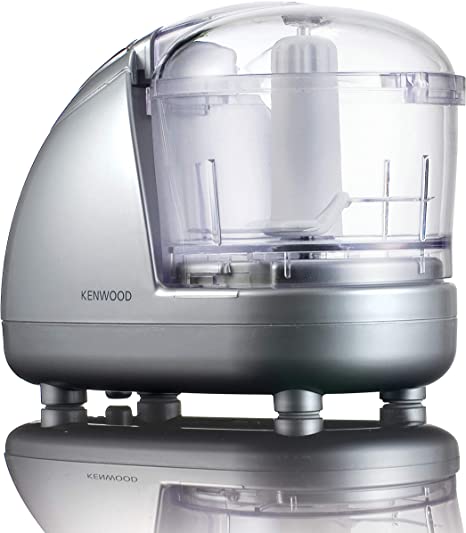 Kenwood CH185 Mini Chopper,0.35L dishwasher safe bowl, 2 speeds, rubber feet for stability, 300W, Silver