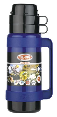 Thermos Mondial Flask, 1.0 L - Black/Green/Blue