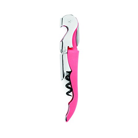 Truetap Soft Touch Pink Double Hinged Corkscrew by True