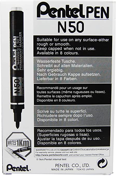 Pentel N50 Permanent Black Marker