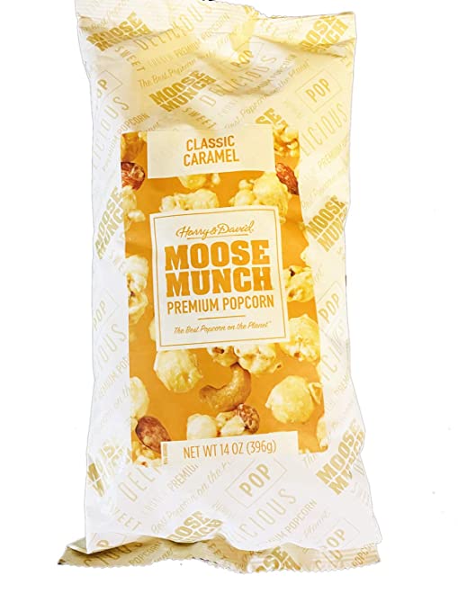 Harry And David Moose Munch Premium Popcorn 14 Oz! Classic Caramel Flavored Popcorn! Delicious Tasty Sweet Popcorn Snack! The Best Popcorn On The Planet! (Caramel)