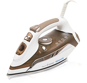 Viasonic Executive Steam Iron 1600W, Auto-Off - Anti-Drip & Self-Cleaning, Anti-Calcium, Vertical Steam, Stainless Steel Soleplate, XL 350ML Tank - Steam, Spray, & Dry Functions - ETL Listed, by Unity