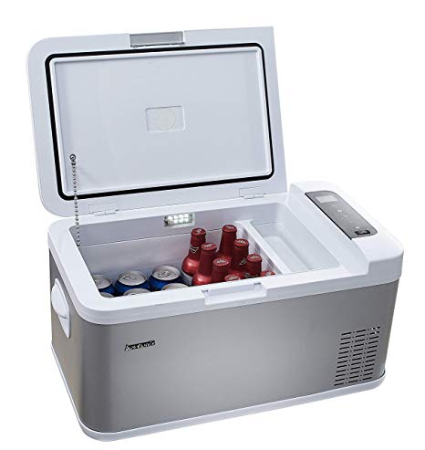Ausranvik Car Fridge Portable Freezer Ourdoor Refrigerator, -4°F True Freezing, 12V/24V DC and 110V AC (20 Quarts)