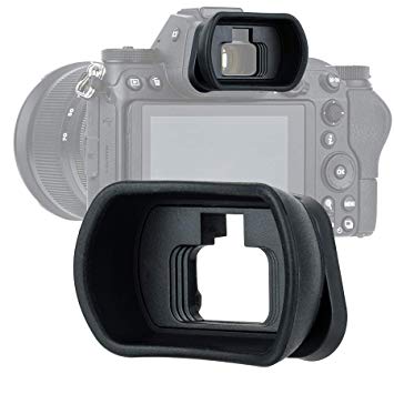 JJC KIWIFOTOS Long Camera Eyecup for Nikon Z6 Z7, Nikon Z6 Eye Cup, Nikon Z7 Eye Cup, Z7 Eye Piece, Nikon Z6 Eye Piece, Z6 Viewfinder, Z7 viewfinder As Nikon DK-29 Eyecup, Soft Silicone, 50x33x21mm