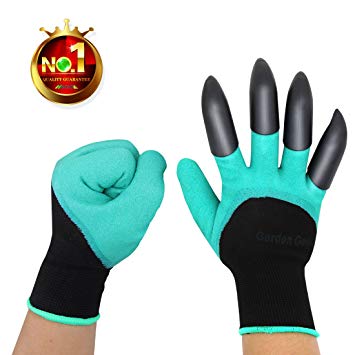 HAODE FASHION Sturdy Claws Garden Genie Gloves with Fingertips Unisex Right Hand Claws Quick Easy to Dig and Plant Waterproof Gardening Tools - As Seen On TV (Right Hand Claw 1 Pair)