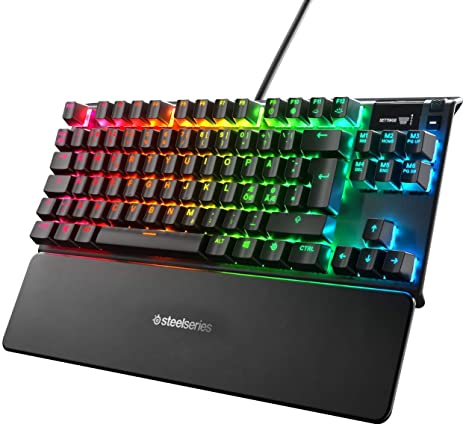 SteelSeries Apex Pro TKL Mechanical Gaming Keyboard, Adjustable Actuation Switches, OLED Smart Display, Nordic QWERTY Layout