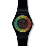 Swatch GB277 Speed Around Multicolor Ana Digi Dial Black Unisex Watch NEW