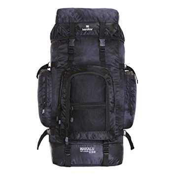 Karabar Makalu Large 120 Litres Travel Backpack - 3 Years Warranty! (Black)
