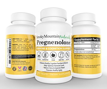 Pregnenolone / Extra Strength- 50 Mgs (2 Month Supply). Reduces Menopausal Symptoms and PMS. For Enhanced Memory, Sleep, Sexual function, Energy, and Mood. Vegan, Soy-Free, Gluten-Free, Dairy-Free, Animal Cruelty-Free, and Non-GMO. 100% Money Back Guarantee!