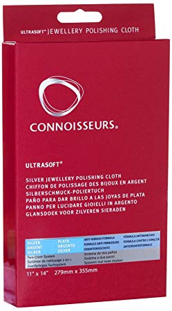 Connoisseurs UltraSoft Silver Jewelry Polishing Cloth. Silver Buff