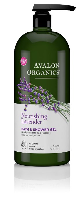 Avalon Organics Bath and Shower Gel Nourishing Lavender 32 Fluid Ounce