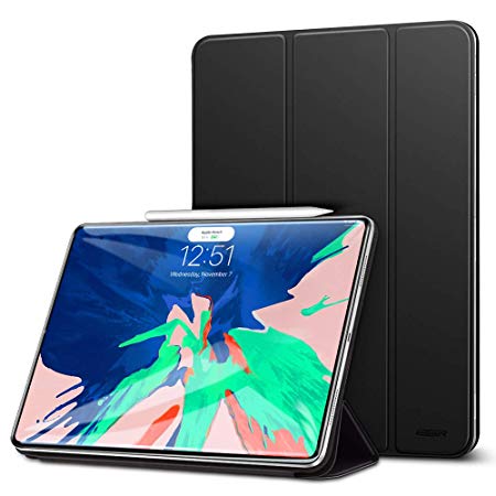 ESR Yippee Magnetic Smart Case for The iPad Pro 11" 2018, [Support Apple Pencil Charging] Trifold Stand Case, Magnetic Attachment, Auto Sleep/Wake, Rubberized Cover for The iPad Pro 11" 2018, Black