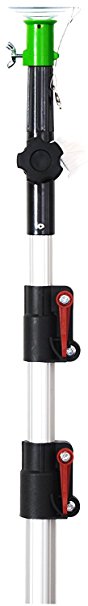 STAUBER Best Bulb Changer with Pole - Includes the STAUBER "Quick-Lock" Light Bulb Changer Extension Pole - Extends from 5 to 12 Feet - (Large Suction, 12 Feet)