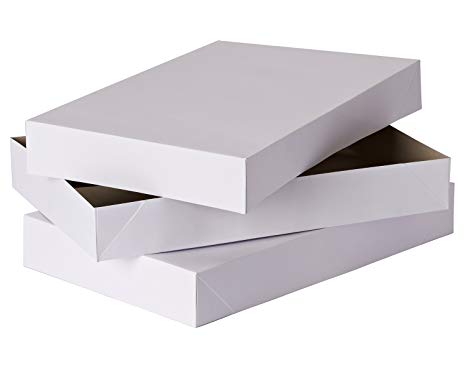 2 Coat White Gift Boxes, 19 x 14.25 x 4 Inches
