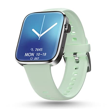 Newly Launched Pebble Cosmos Prime Bluetooth Calling Smart Watch,Largest 1.91" Bezel-Less Edge-to-Edge Display,600 Nits Brightness, Sleek Metallic Body, Wireless Charging, Health Suite (Mint Green)