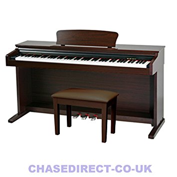 Chase CDP-245BR Digital Piano Colour Brown Rosewood - FREE PIANO STOOL WITH STORAGE COMPARTMENT