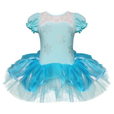 iEFiEL Girls Elegant Snowflake Princess School Ballet Dance Wear Party Dress