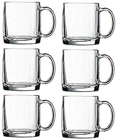 Arc International Luminarc Crystal Coffee Warm Nordic Mug, 13-Ounce (6)