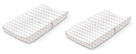 Summer Infant Ultra Plush Changing Pad Cover, Chevron, 2 Count