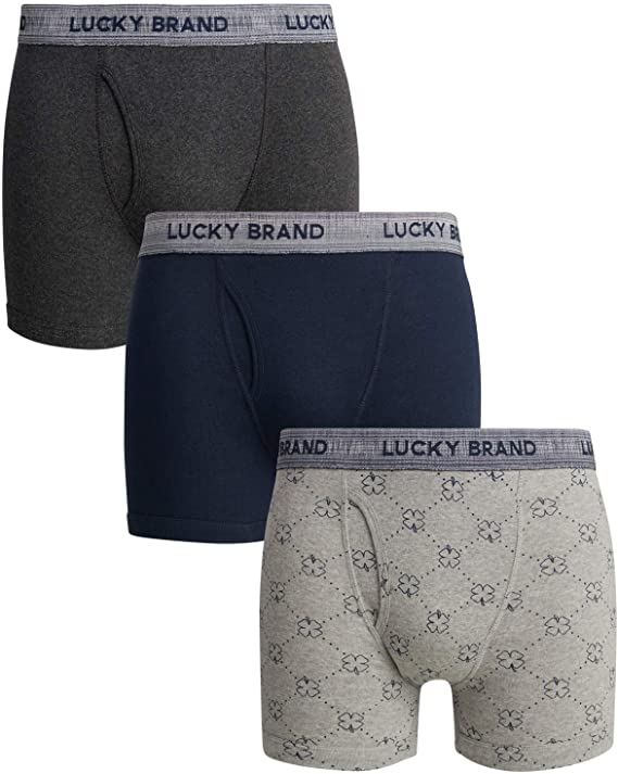 Lucky Brand Men's Cotton Boxer Briefs (3 Pack)