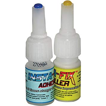 Phyx-All Corp Insta-Fix Adhesive and Filler System (.35 oz/10 g bottles) by Viatek