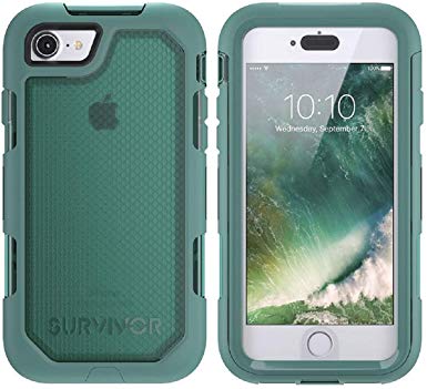 Griffin Survivor Extreme Rugged Drop Protection Case for IPhone 8 & iPhone 7 (ONLY) (Teal/Clear)