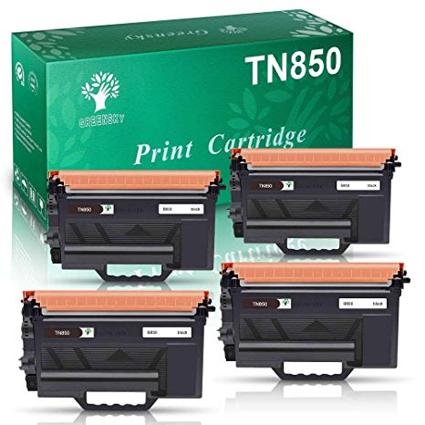 GREENSKY Compatible Toner Cartridge Replacement for Brother TN850 TN 850 TN-850 TN820 TN-820 TN 820 TN 880 TN880 TN-880 (Black, 4 Pack)