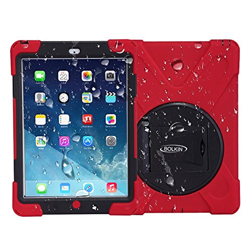 Bolkin Defender Series Case with Screen Protector and Stand for Ipad 4 (4th Generation), Ipad 2 and 3 - Red