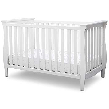 Delta Children Lancaster 3-in-1 Convertible Baby Crib, Bianca White