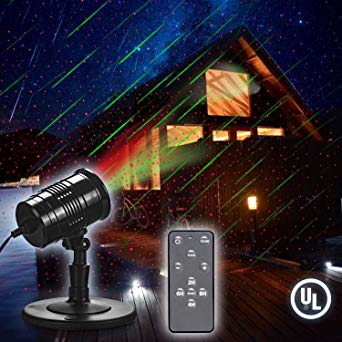 Christmas Laser Lights, Waterproof Projector Lights Meteor Shower Laser Lights Decorative Landscape Spotlights with RF Wireless Remote for Outdoor,Garden, Patio, Xmas, Party, Holiday, KTV, Wedding