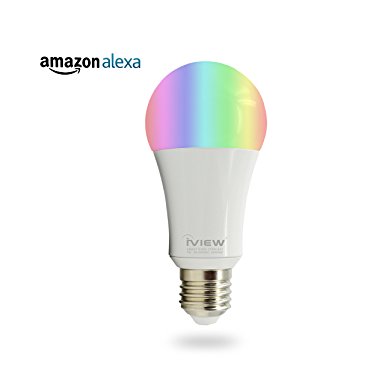 IVIEW-ISB600 Smart WiFi LED Light Bulb, Multi-color, Dimmible, No Hub Required, Free APP Remote Control, Works with Alexa