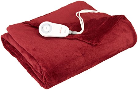 Sunbeam TSM8US- R310-25B00 Microplush Heated Throw, Garnet